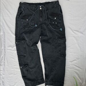 Free People Tahiti Cargo pants washed black
